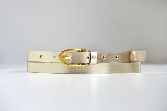 1pc Kids' Gold Letter Buckle Pu Waist Belt