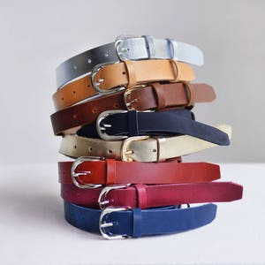 Leather belt, Leather belt women, Womens belt, Womens leather belt, Petrol blue belt, Blue leather belt image 5