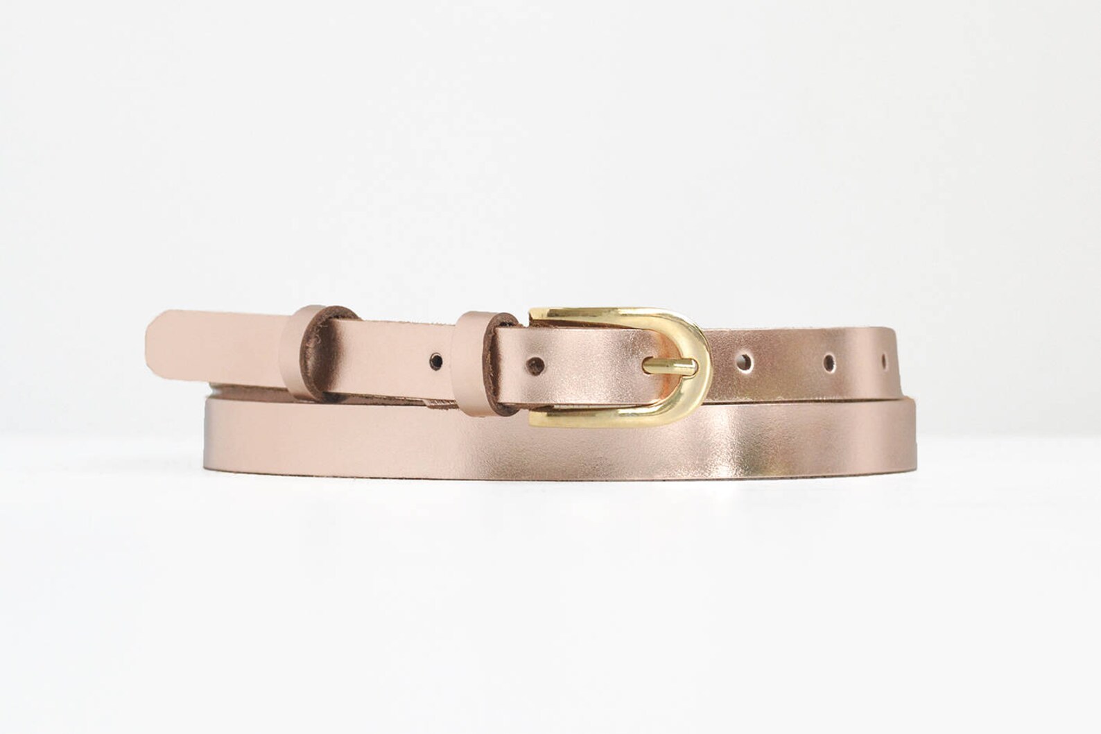 thin leather belt womens