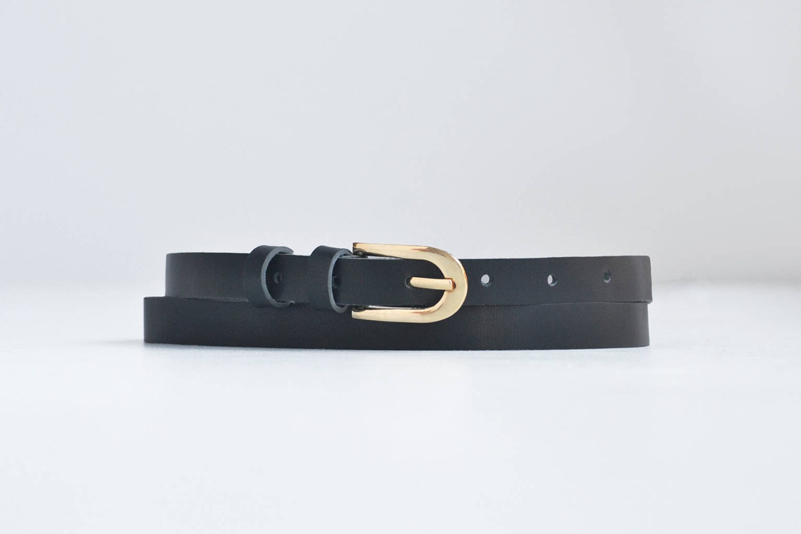 Skinny Leather Belt Black Belt Leather Belt Women Women Etsy