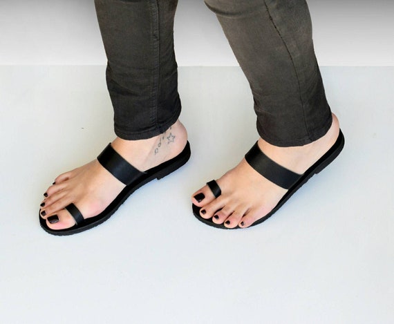 Buy Gold Toe Ring Sandals Leather Sandals Women Griechische