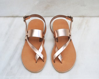 ITHAKI, Leather sandals, Cross strap gladiator sandals women, Greek sandals, Women's shoes
