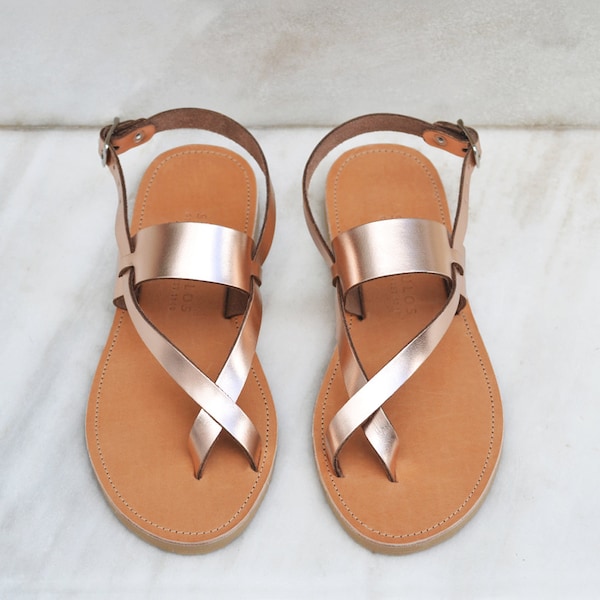 ITHAKI, Leather sandals, Cross strap gladiator sandals women, Greek sandals, Women's shoes