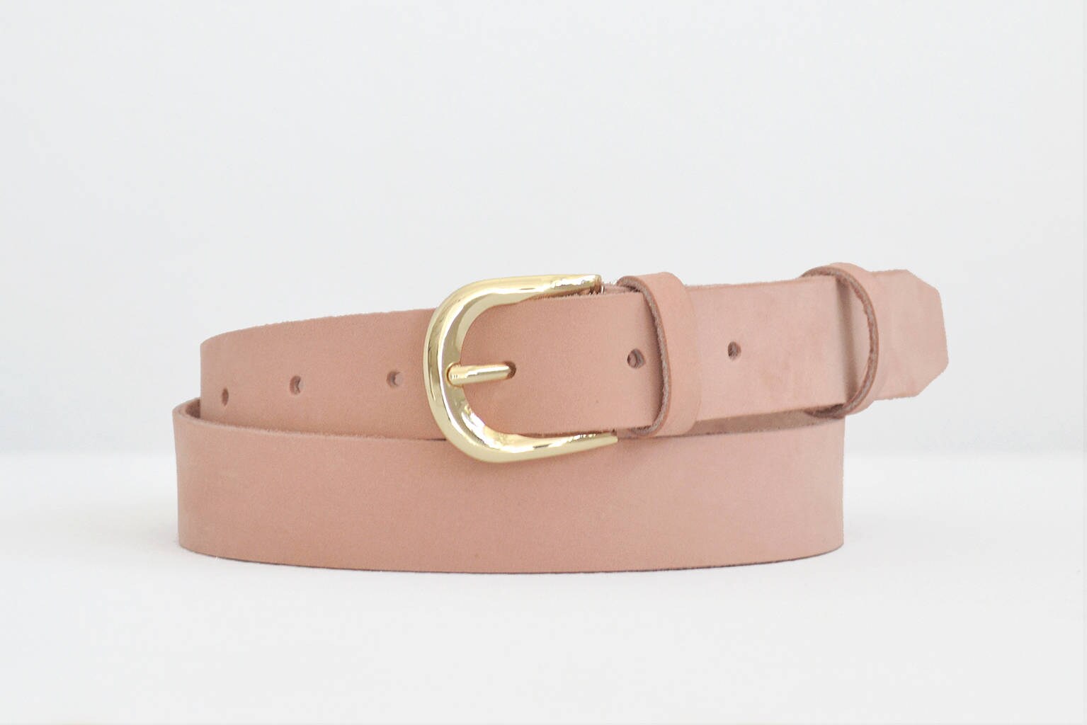 Brown Cow Hide Women’s Wide Leather Belt with Silver Buckle Boy main image 2