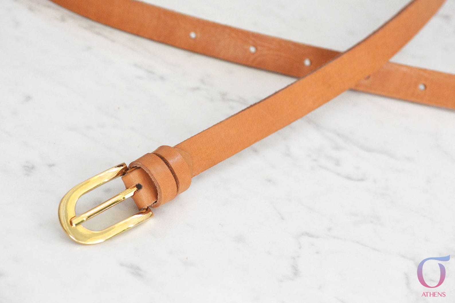 thin leather belt
