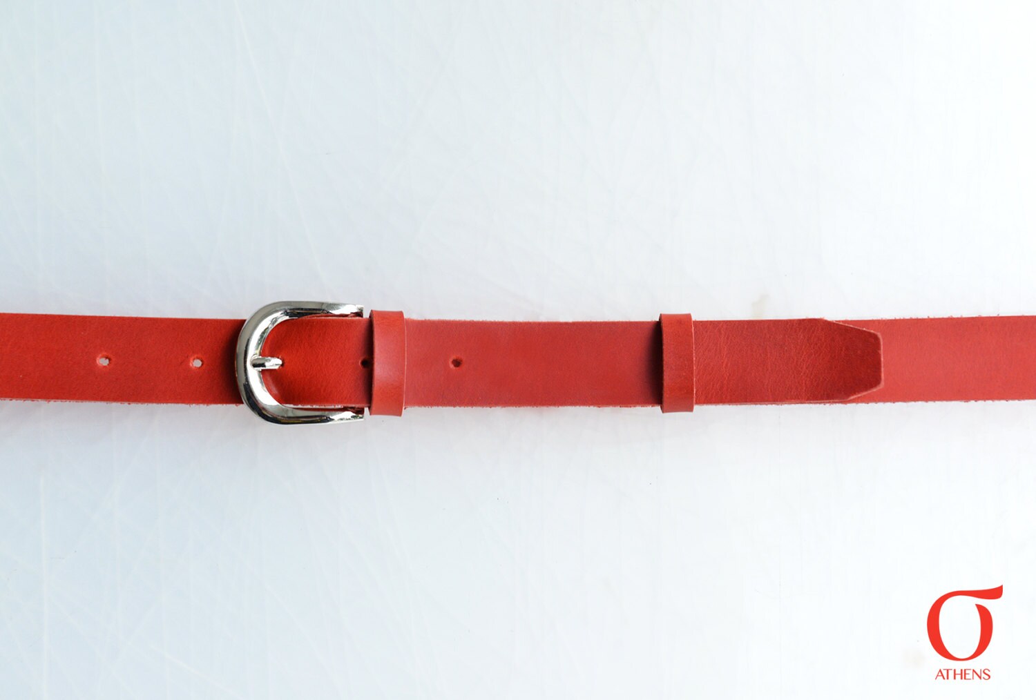  YENEVA Women Leather Belts for Women Pin Buckles Red