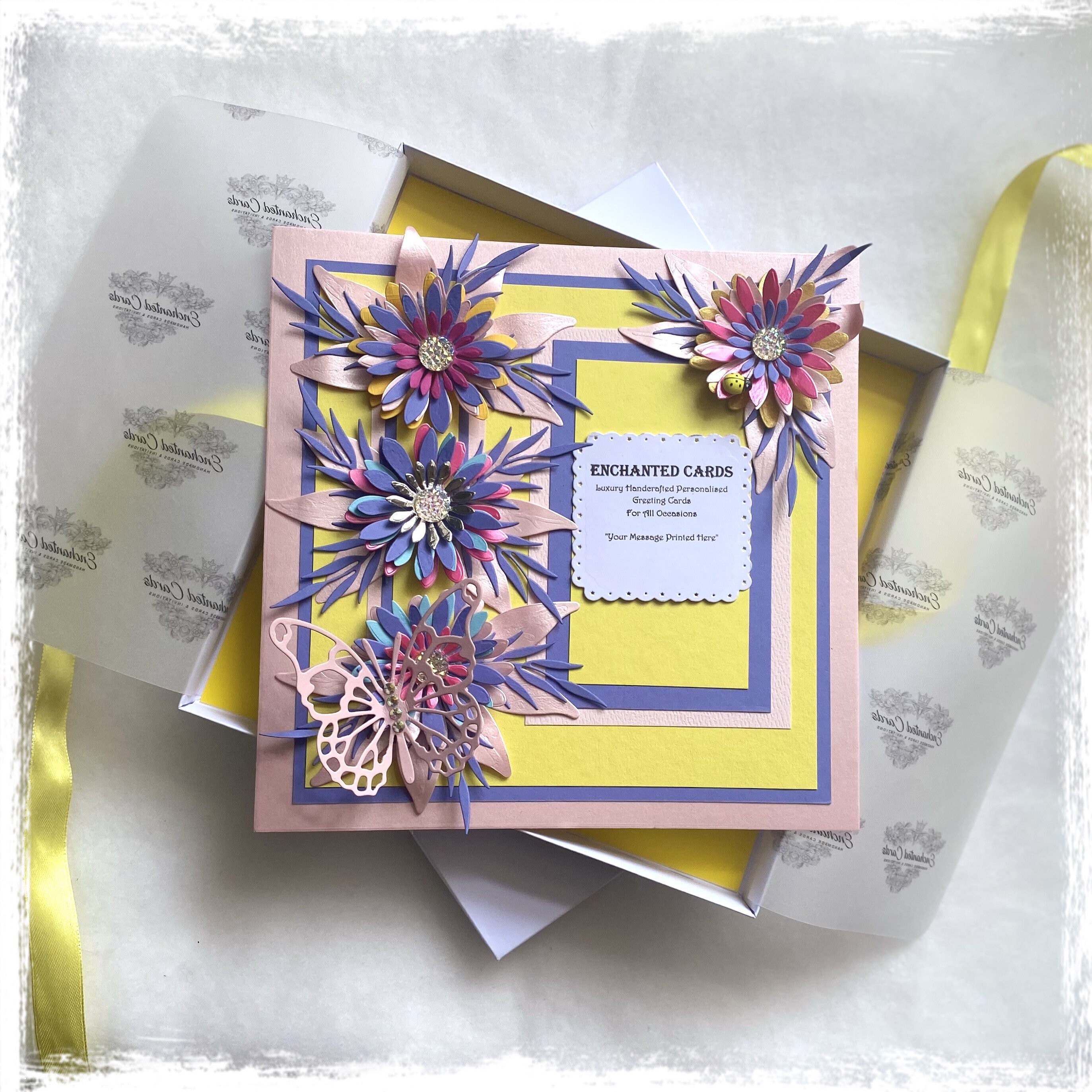 Luxury Handmade Boxed Greeting Card Any Age Added Etsy
