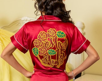 Customized Quinceanera Satin PJ's