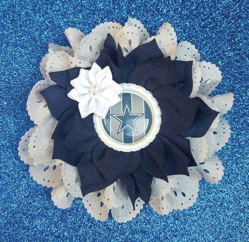 NFL Dallas Cowboys Double Flower Headbands/Clips/ Etsy