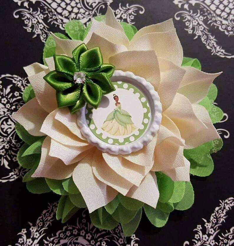 2 Styles Tiana Princess and the Frog Princess Double Flower Etsy