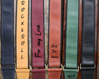 Personalized Guitar Strap, Leather Guitar Strap, Guitar Straps, Electric Guitar Strap, Acoustic Guitar Strap, Bass Guitar Straps, Monogram