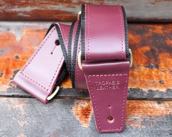 Sangle de guitare personnalisée, Sangle de guitare violette, Sangle de guitare en cuir, Sangle de guitare acoustique, Sangles de guitare basse, Sangle de guitare électrique, Cadeau