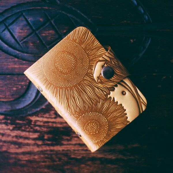 Embossed Leather Card Holder - Etsy
