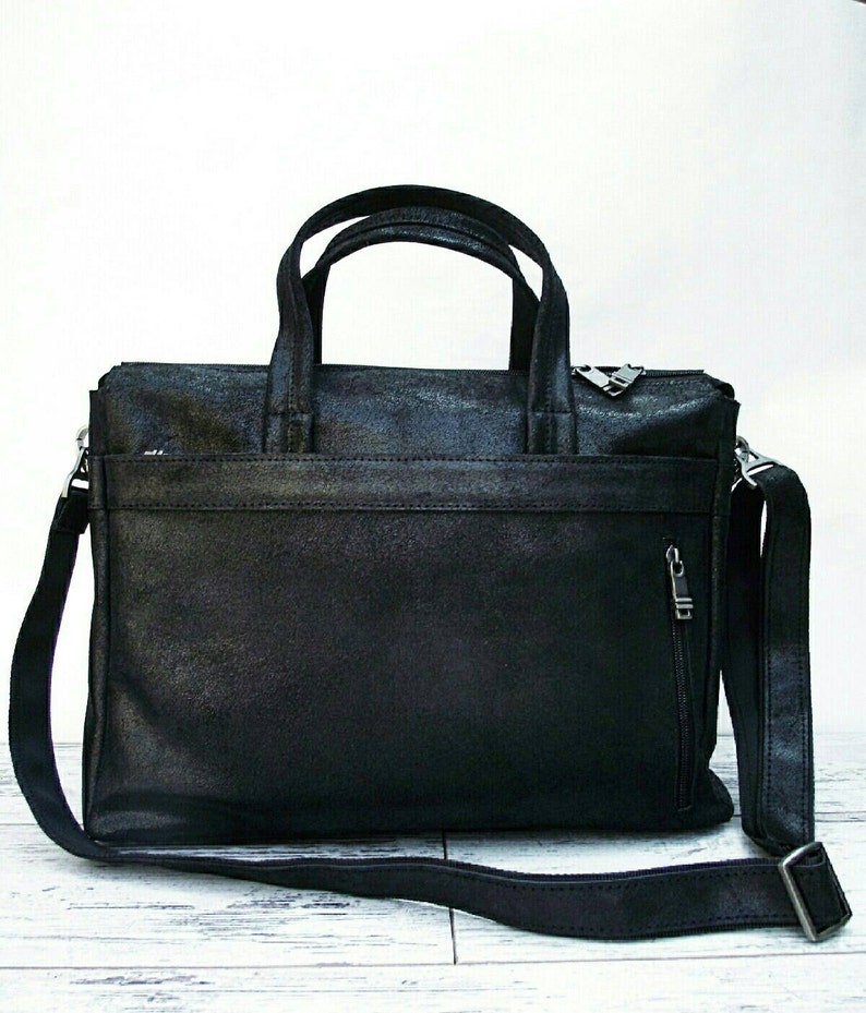 Leather briefcase men 13 inch laptop bag big leather bag gift for traveler FREE SHIPPING