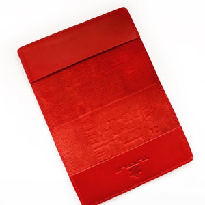 Personalized Leather Red Women Vintage Passport cover Travel wallet ID holder image 5