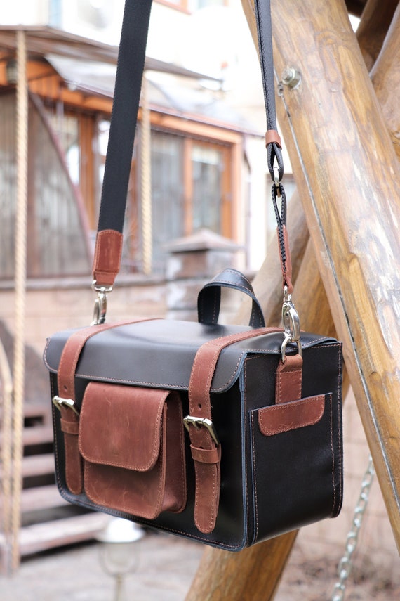 Personalised Leather Camera Bag 