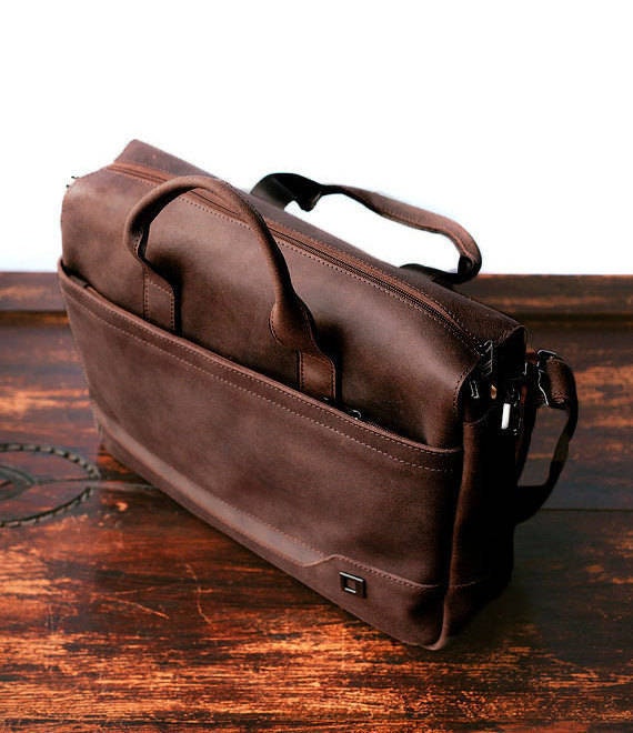 Leather Messenger Brown Messenger Bag 13 / 15'' Etsy