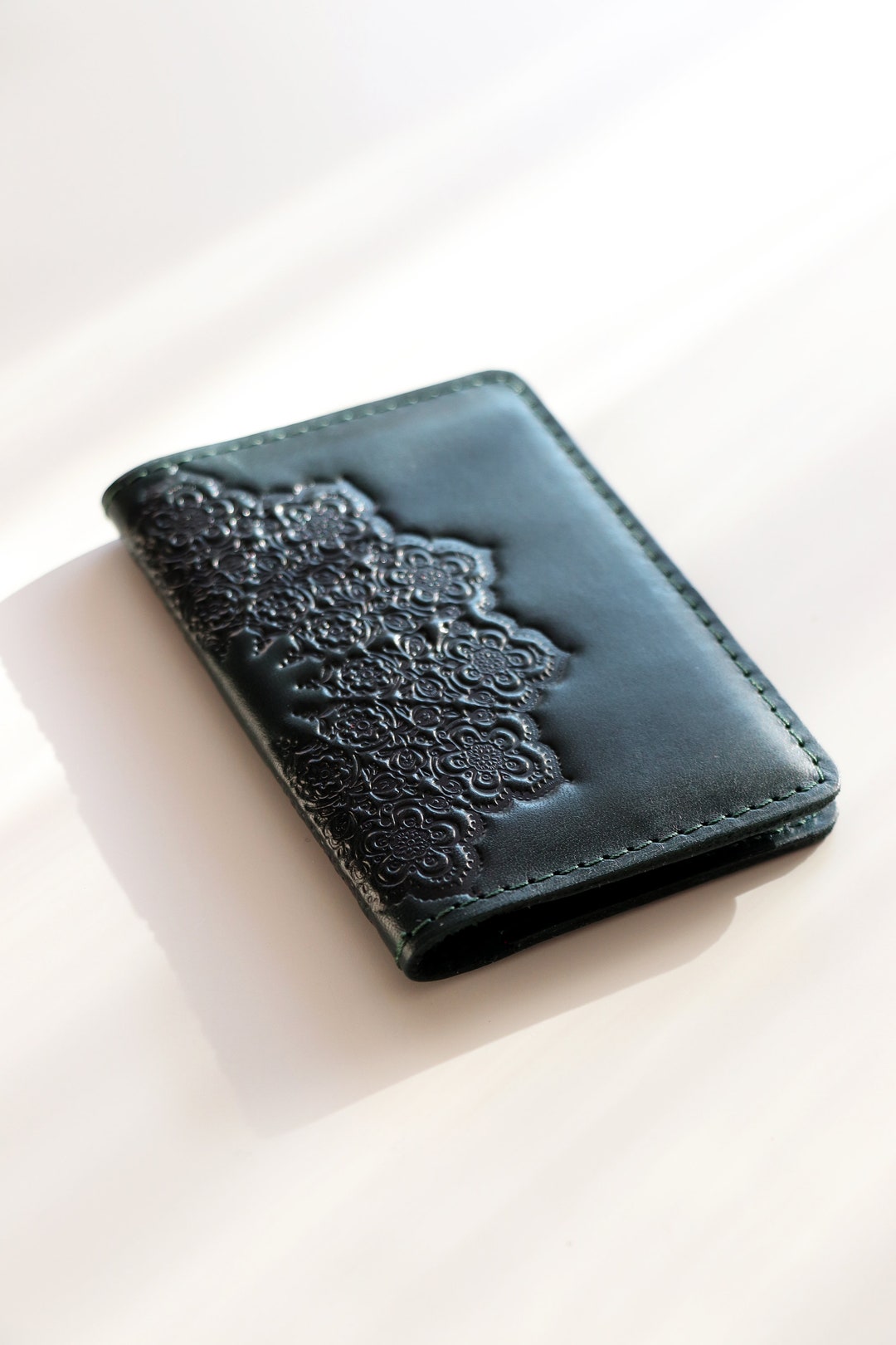 Personalized Leather Credit Card ID Card Business Card Case Wallet ...