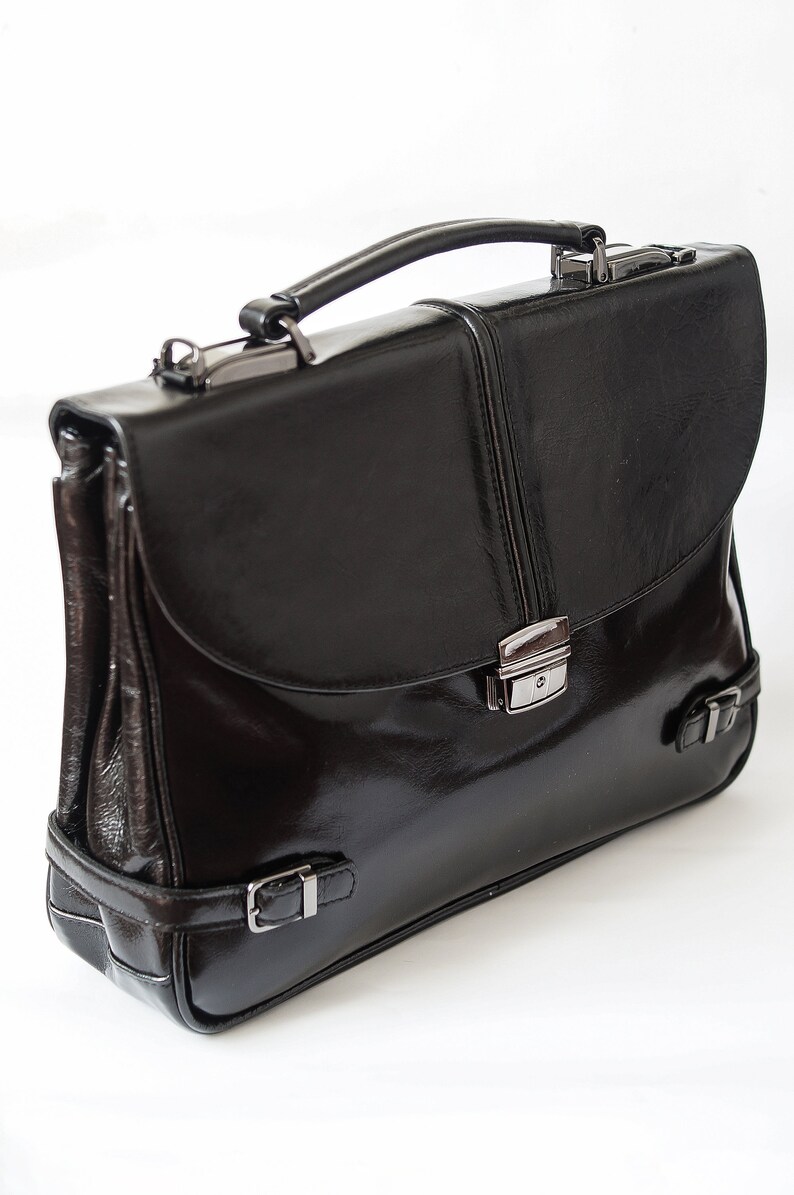 Men/'s Leather Briefcase Business Handbag Shoulder Messenger Laptop Bag Stylish