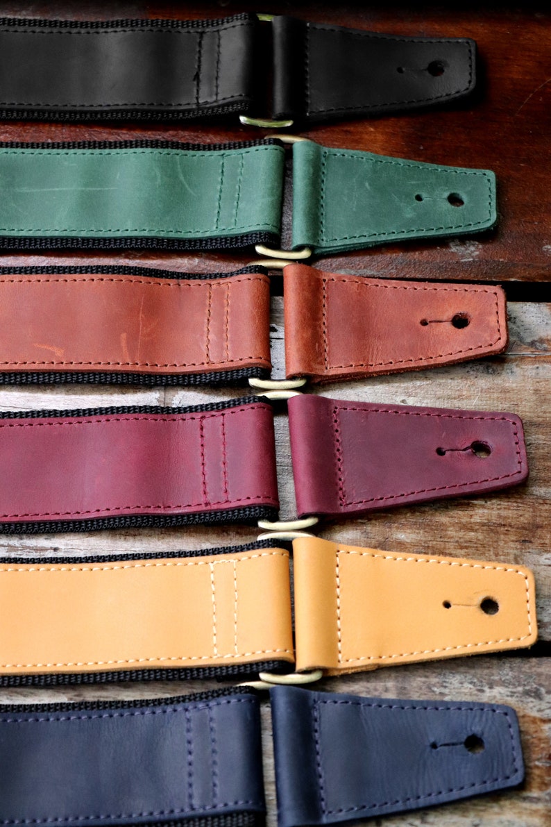 Multicolored Personalized Leather Guitar Straps Handmade Etsy