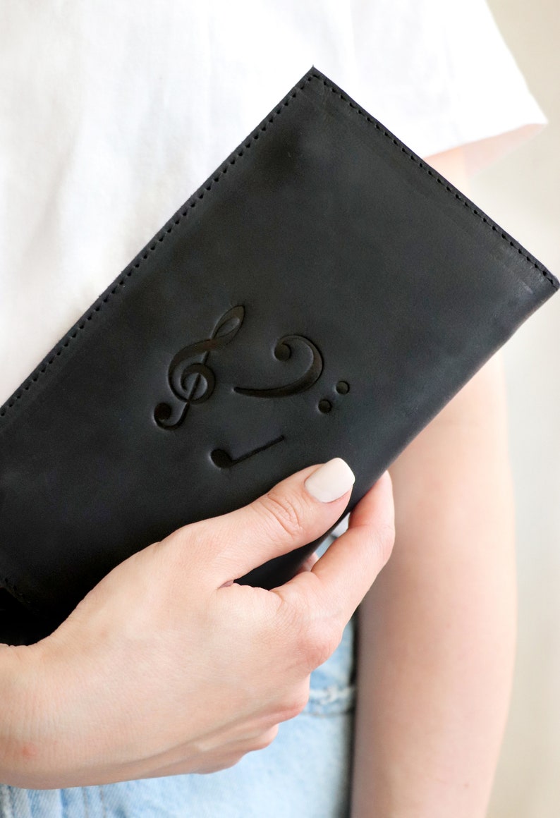 Personalized Black Wallet, Piano Wallet, Engraved Wallet, Piano Gifts, Trendy Wallet, Monogram Wallet, Cute Wallet, Minimalist Wallet, Boho image 4