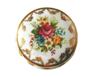 Vintage - Antique french candy - Ancienne petite bonbonnière de Limoges - 6 cm de diamètre