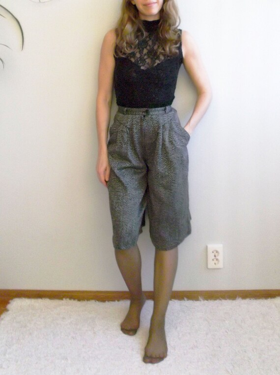 breathe Vintage Gray Wool Culottes High Waist Culo