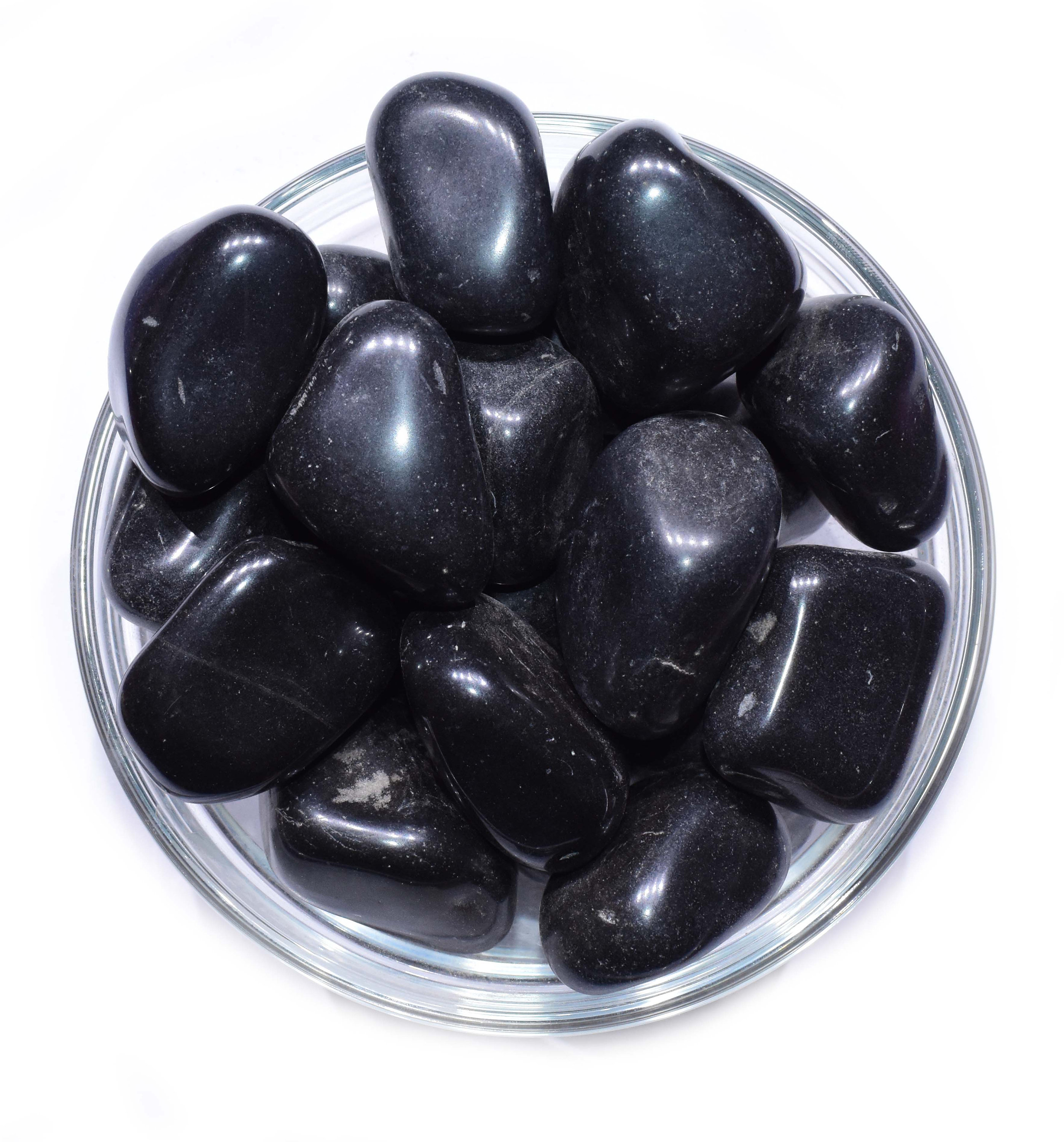 Black Agate Tumble Natural Healing Metaphysical Crystal Etsy