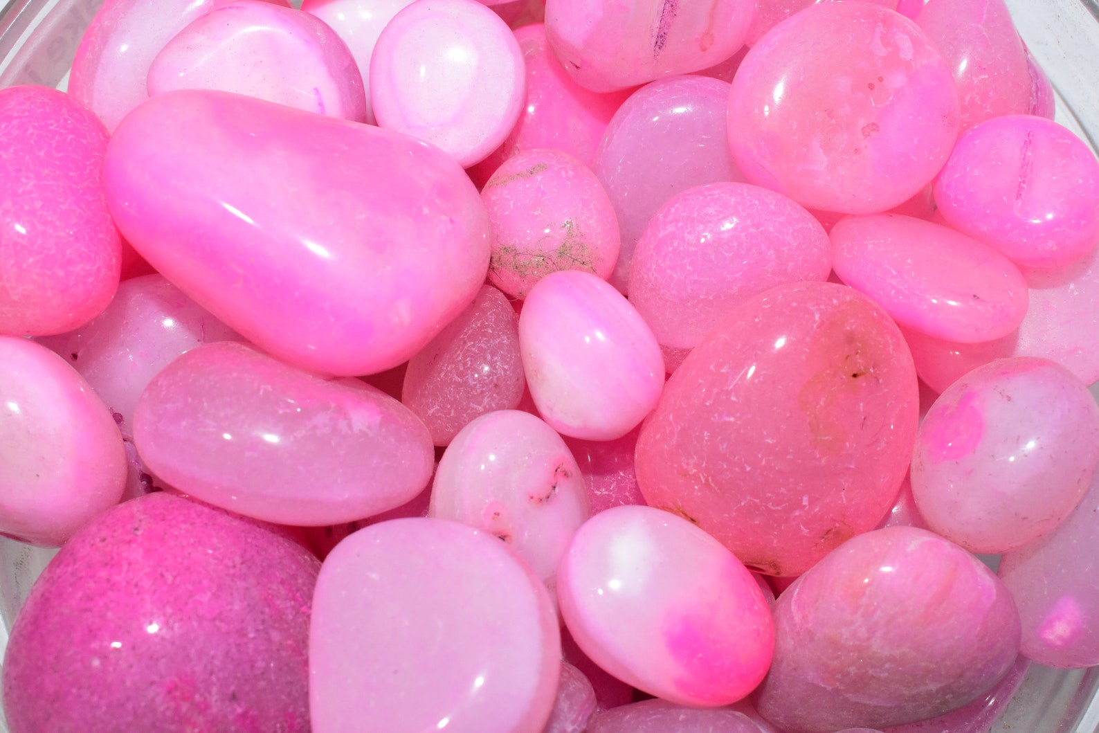 Pink Onyx Tumble Natural Healing Crystal Manifestation Stone | Etsy