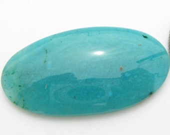 Gem Silica Cabochon (33.7x18x3.9mm) Blue Chalcedony cab, wire wrap stone for Gem Silica jewelry, Rare Gem Chrysocolla