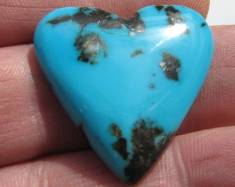 Kingman Turquoise Cabochon Heart Kingman wirewrap cab turquoise gemstone Turquoise jewelry rough Turquoise heart cabochon