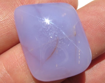 Holly Blue Cabochon (29.3x26.2x5mm) Holly Purple chalcedony cab Freeform agate Jewelry lapidary gemstone