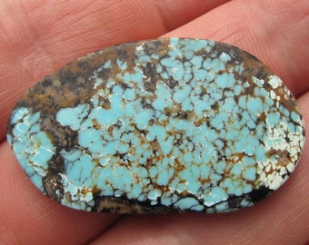 Natural Kingman Turquoise Cabochon (36.4x21.6x3mm) Collector cab freeform cab turquoise wirewrap cab Natural Turquoise gemstone