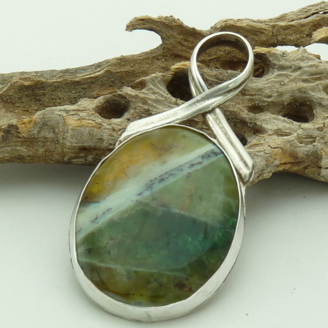 Rosella Opal Opalite Pendant Sterling Silver Rosella Opalite - Etsy