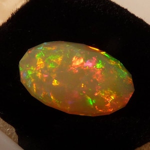 Ethiopian Opal faceted gemstone Loose Welo Opal crystal Gem-grade precious Ethiopian Wello opal jewelry Videos Available