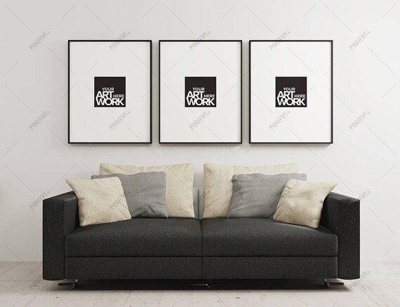 Three Panel Poster Frame Frame Mockup Poster