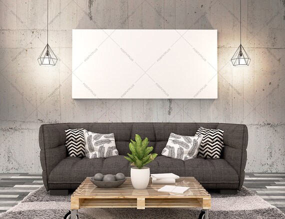 Living Room Mockup Living Hall Wall Mockup