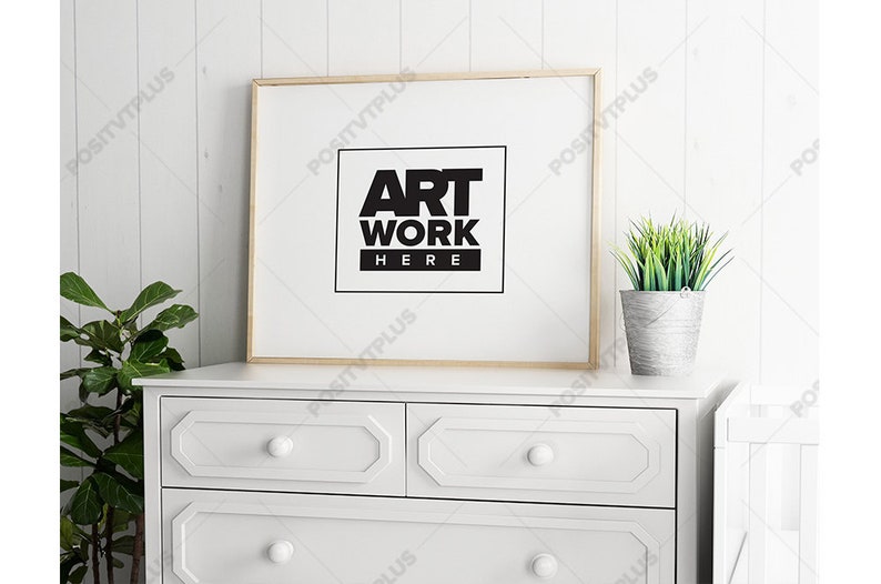 Frame Mockup Landscape Poster Photography Style Minimalist