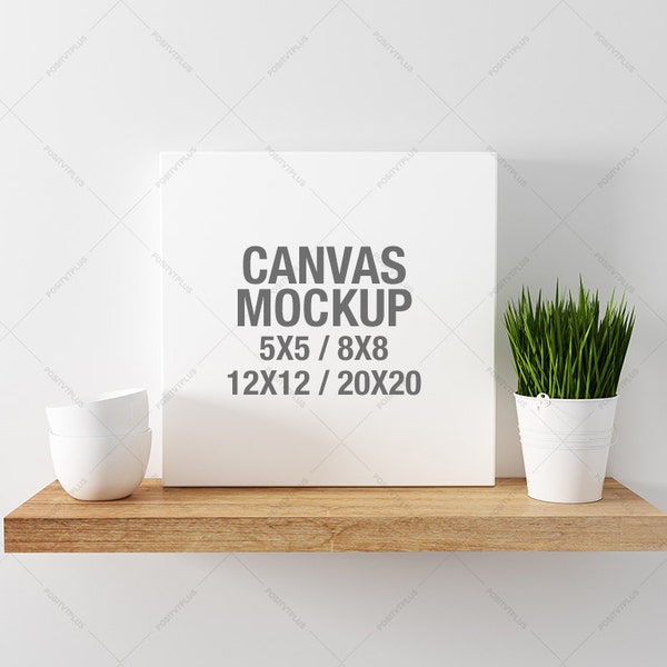 Canvas Photography Mockup / 5x5 photo canvas / 8x8 canvas frame / 12x12 blank canvas / 20x20 blank canvas  art canvas / canvas poster