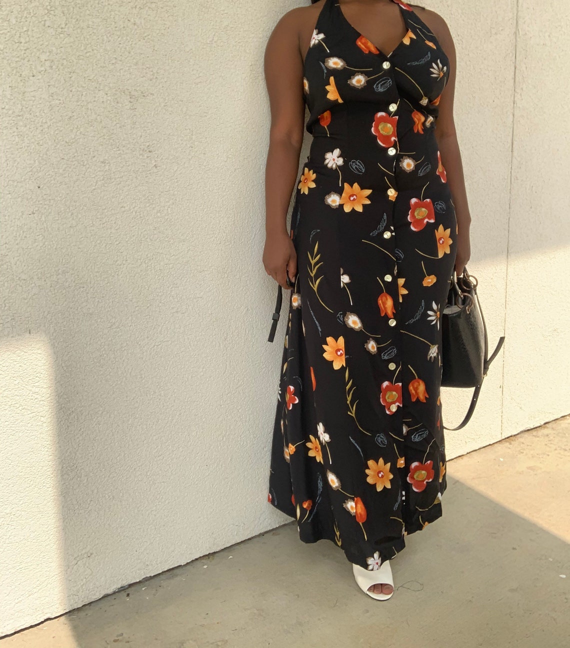 Womens Vintage Kookai Floral Maxi Dress Size 3 | Etsy