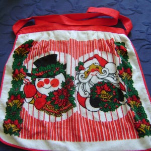 Vintage Christmas Half Apron