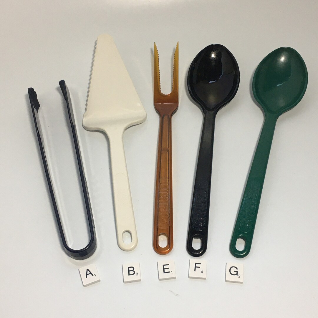 Pyrex Pie Server Visions Amber Fork Ladle Kitchen Utensil USA Robinson