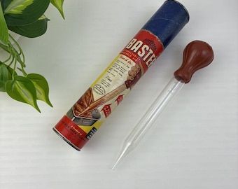 Siringa per tacchino in vetro Pyrex, vintage anni '40, Artbeck, separatore di grasso, 1946, Arthur Beck, raro.