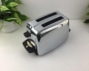 Tostadora vintage Sunbeam modelo T-10B-1 cromada de 2 ranuras - Funciona