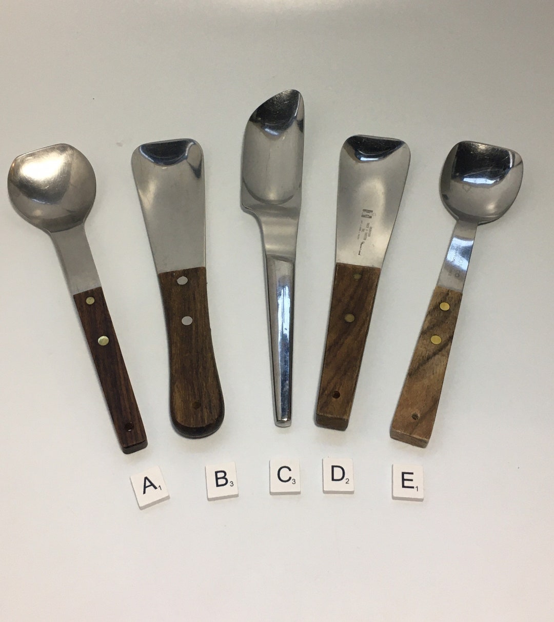 Ice Cream Spade Scoop Stainless Steel Japan Vintage Vernco Wood Handle