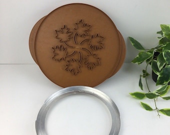 Vintage Nordic Ware Pie Crust Cutter Leaves Apples & Pampered Chef Crust Shield