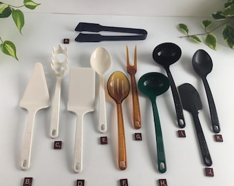 Pyrex Pie Server Visions Amber Fork Ladle Kitchen Utensil USA Robinson Knife Co Vintage Utensils Ultratemp
