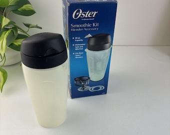 Blend & Go Smoothie Cups 20oz w Lids and Blade Fits Most Oster Blenders