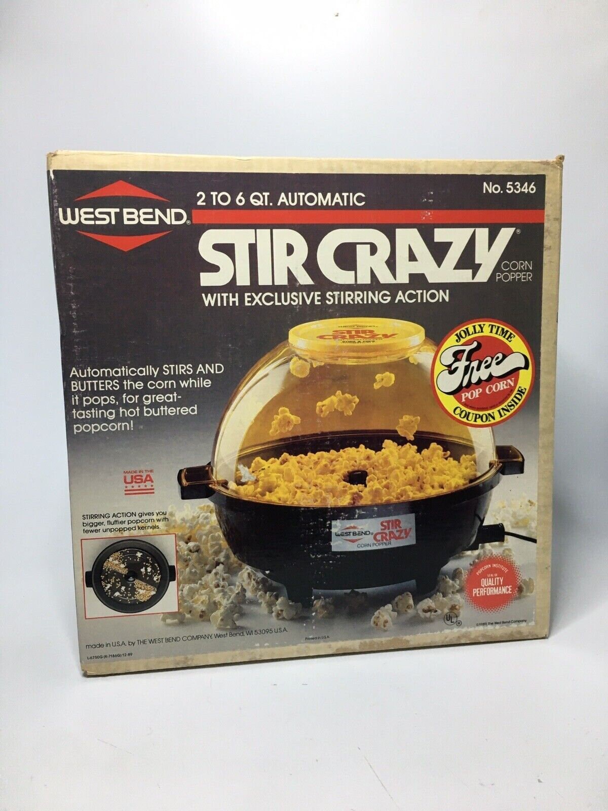 Westbend Stir Crazy Popcorn Machine - Red 82707