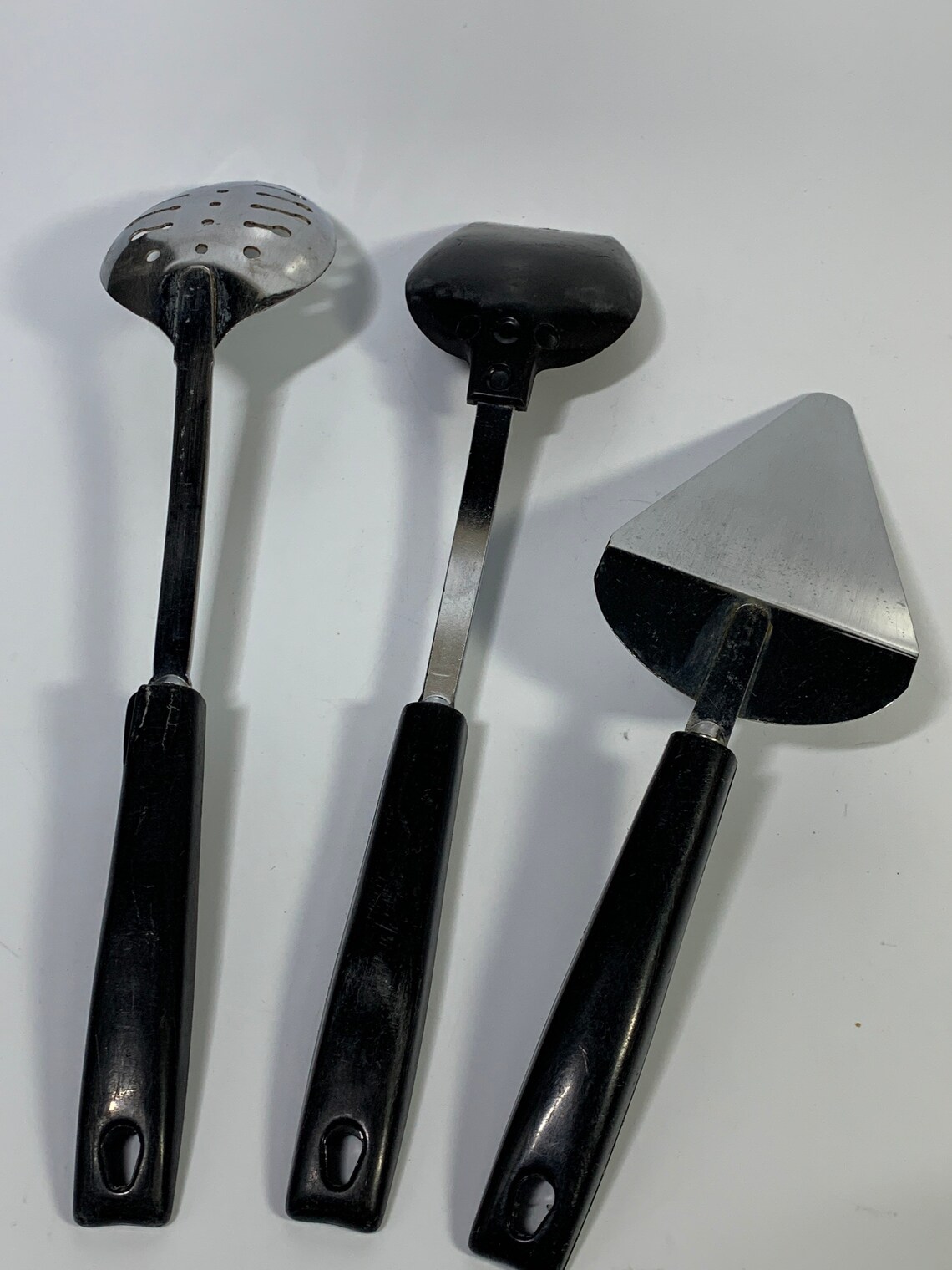 Ekco USA Kitchen Utensils Black Handle Nylon Spoon Strainer Etsy